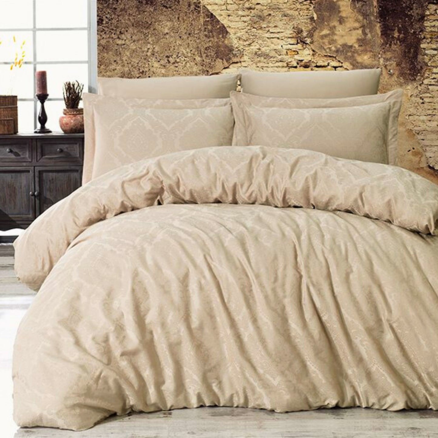 Wholesale Jacquard Duvet Cover and Sets Solid Color, 100% Turkish Cotton Bedding Sets by Cottonpolis