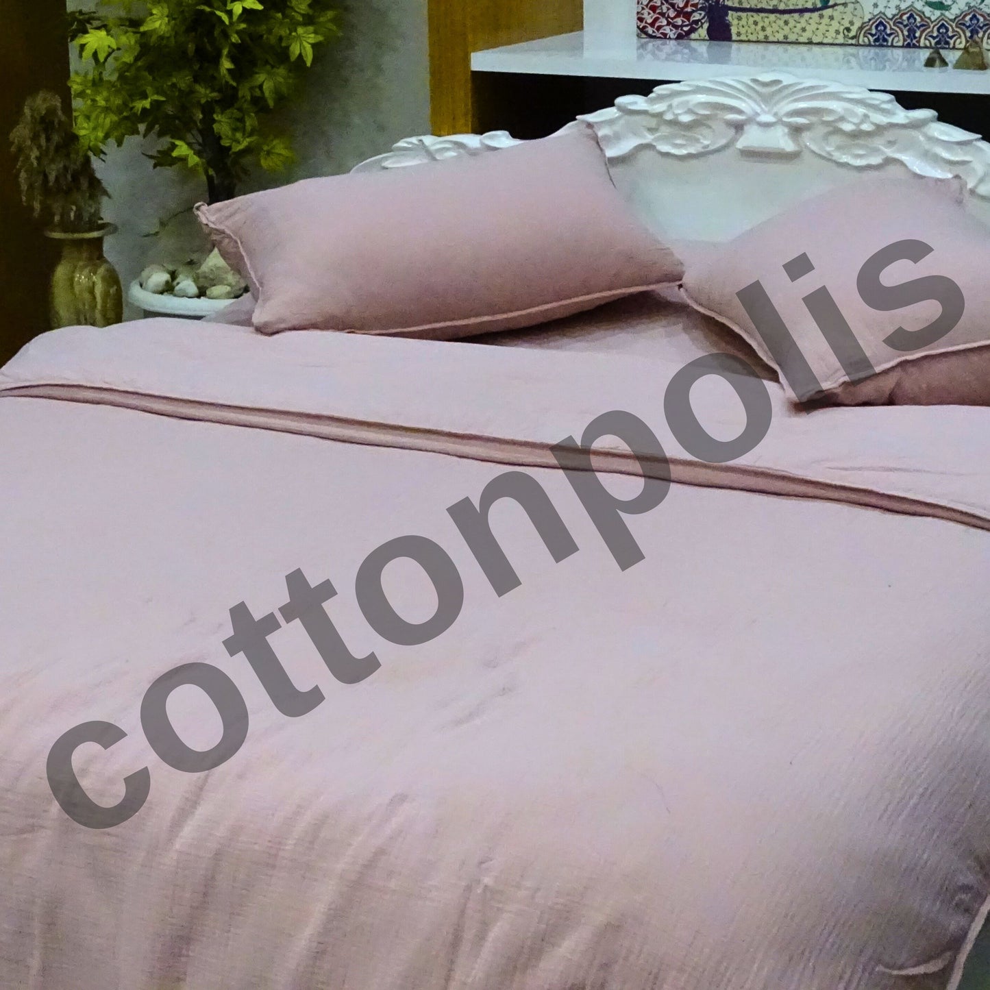 Wholesale Muslin Solid Color Duvet Cover and Sets, Organic 100% Turkish Cotton Bedding Sets by Cottonpolis
