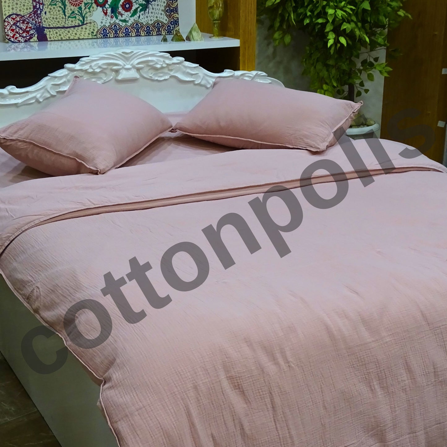 Wholesale Muslin Solid Color Duvet Cover and Sets, Organic 100% Turkish Cotton Bedding Sets by Cottonpolis