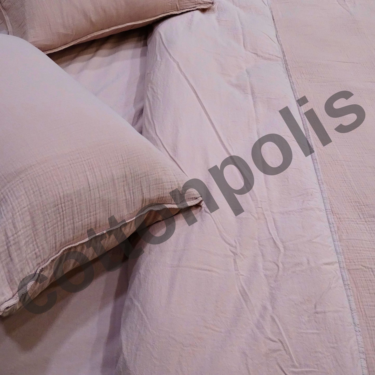 Wholesale Muslin Solid Color Duvet Cover and Sets, Organic 100% Turkish Cotton Bedding Sets by Cottonpolis