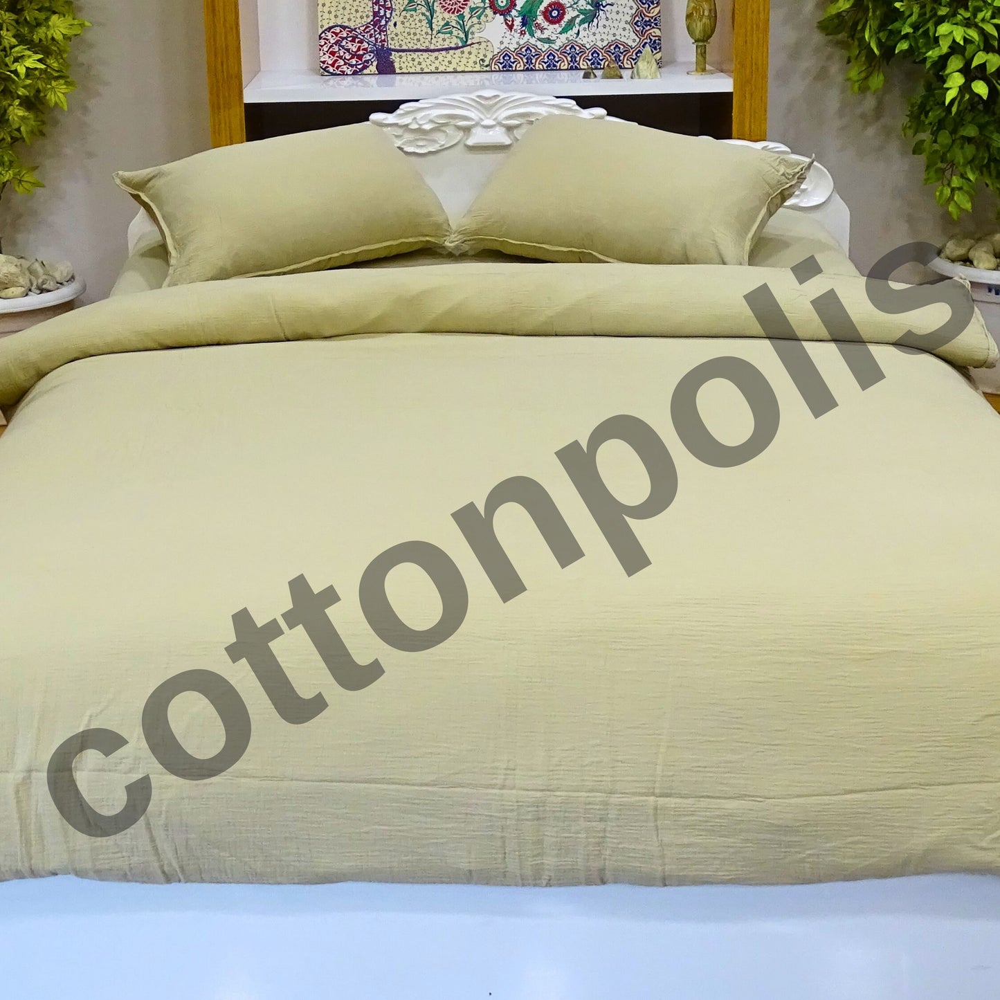 Wholesale Muslin Solid Color Duvet Cover and Sets, Organic 100% Turkish Cotton Bedding Sets by Cottonpolis