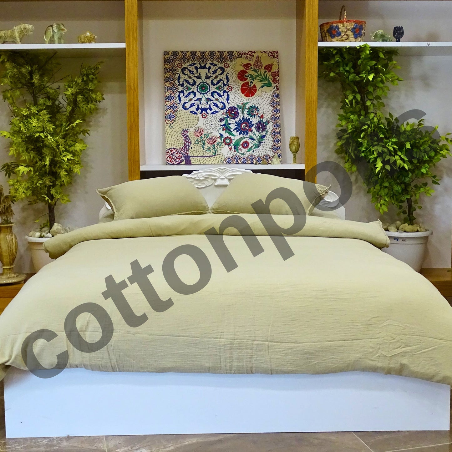 Wholesale Muslin Solid Color Duvet Cover and Sets, Organic 100% Turkish Cotton Bedding Sets by Cottonpolis