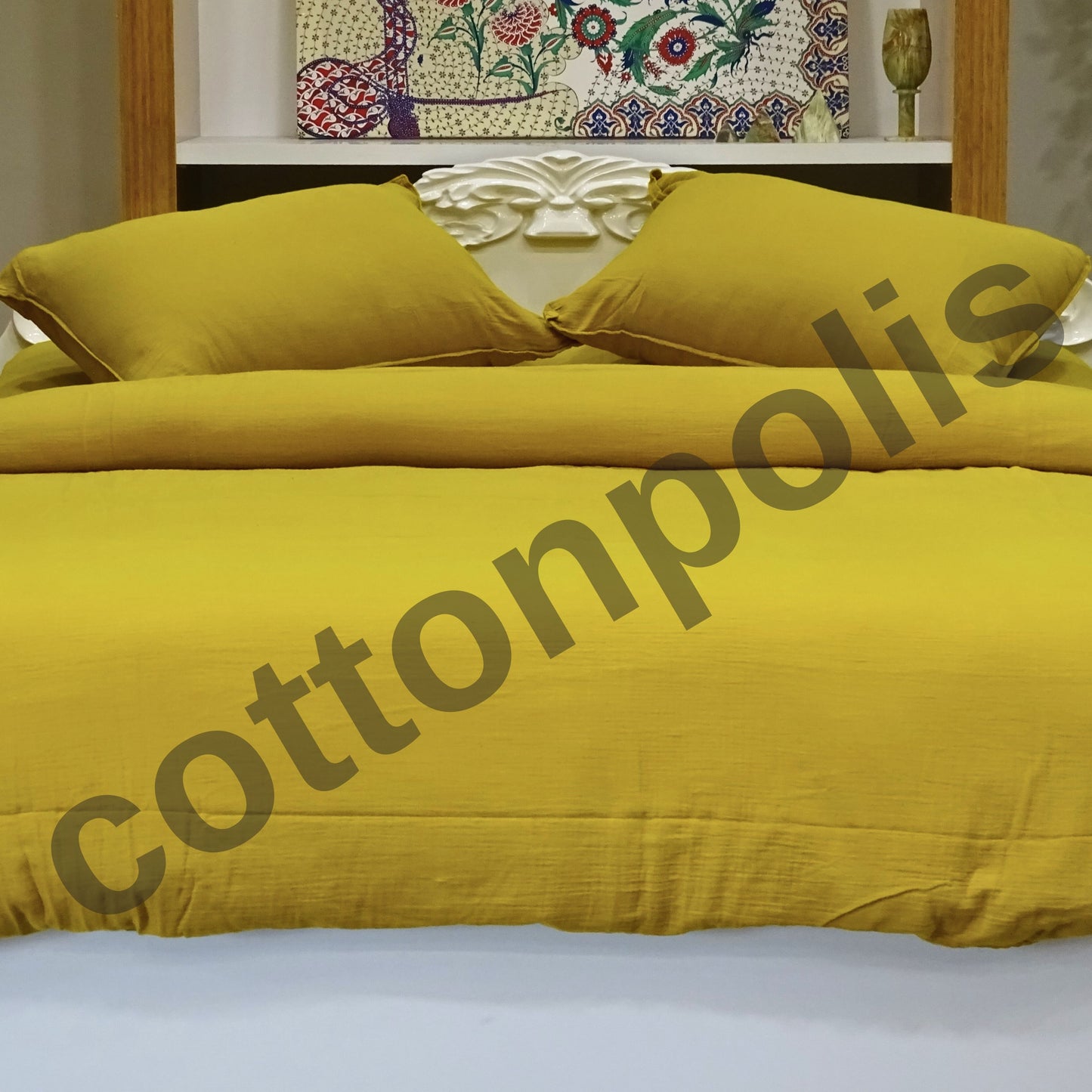 Wholesale Muslin Solid Color Duvet Cover and Sets, Organic 100% Turkish Cotton Bedding Sets by Cottonpolis