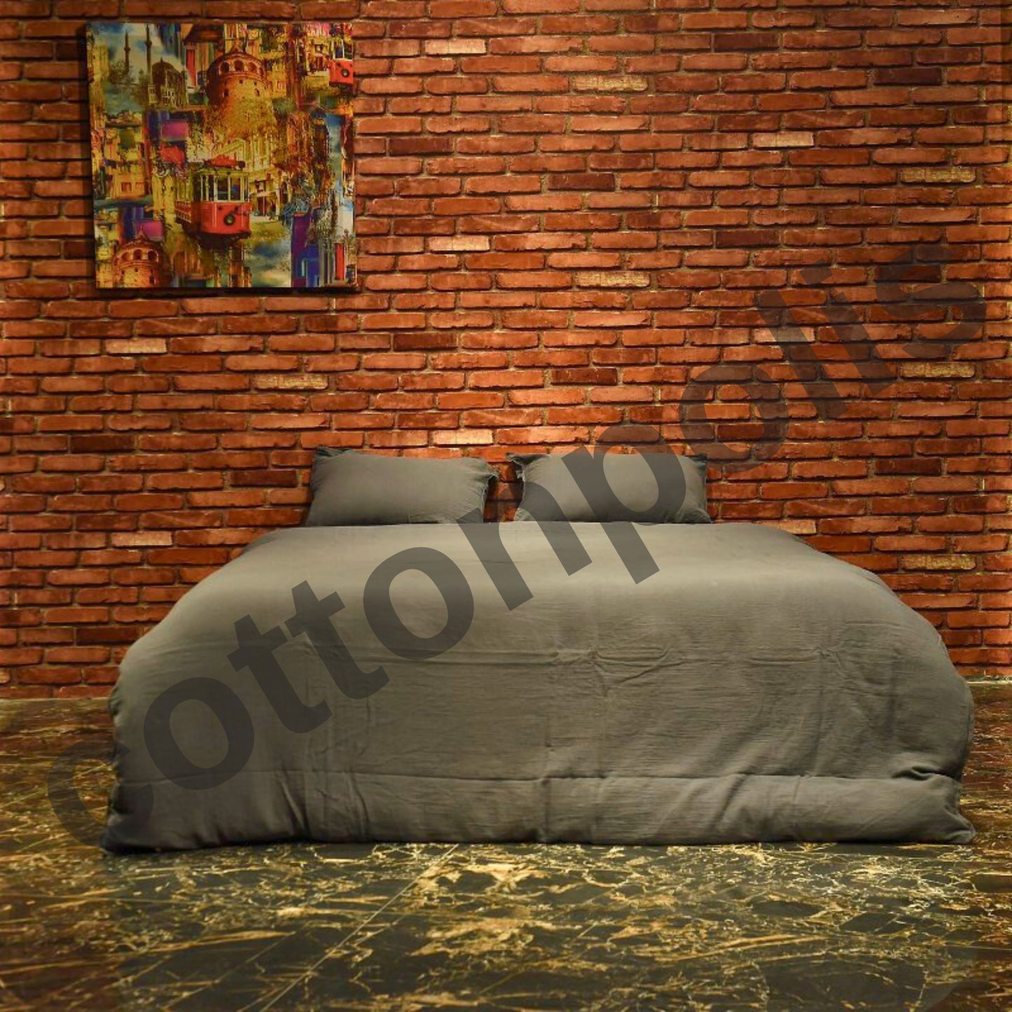 Wholesale Muslin Solid Color Duvet Cover and Sets, Organic 100% Turkish Cotton Bedding Sets by Cottonpolis