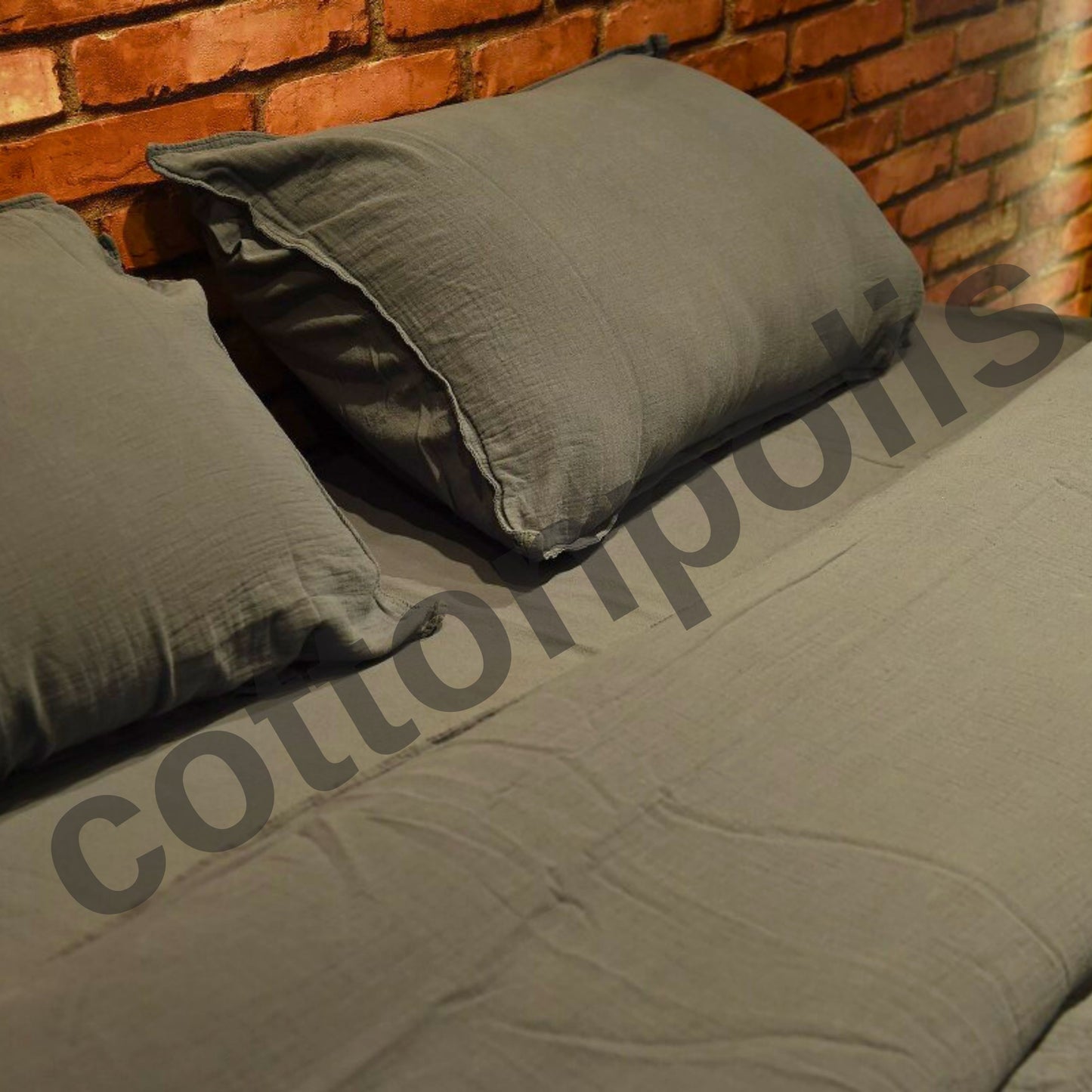 Wholesale Muslin Solid Color Duvet Cover and Sets, Organic 100% Turkish Cotton Bedding Sets by Cottonpolis