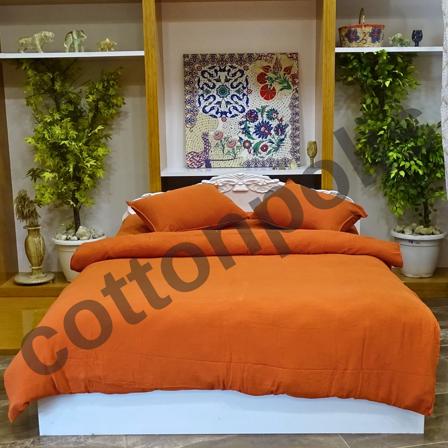 Wholesale Muslin Solid Color Duvet Cover and Sets, Organic 100% Turkish Cotton Bedding Sets by Cottonpolis