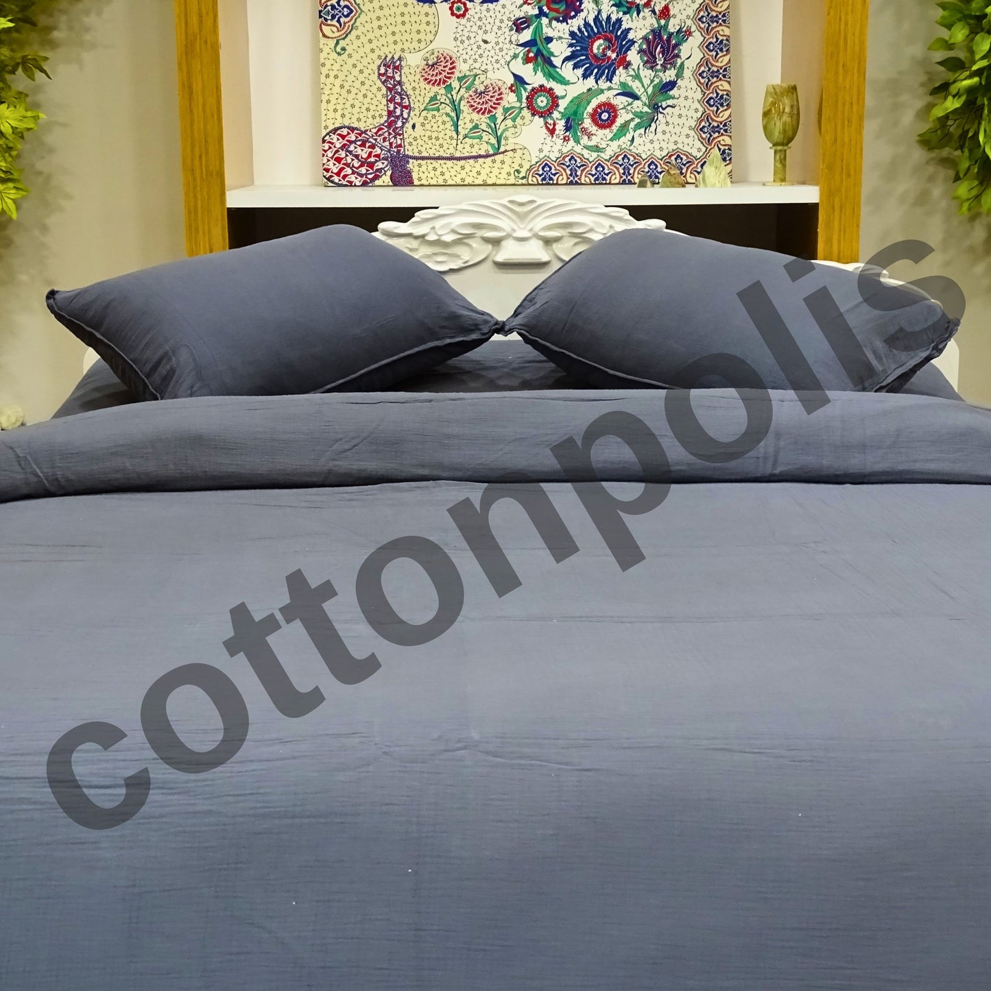 Wholesale Muslin Solid Color Duvet Cover and Sets, Organic 100% Turkish Cotton Bedding Sets by Cottonpolis