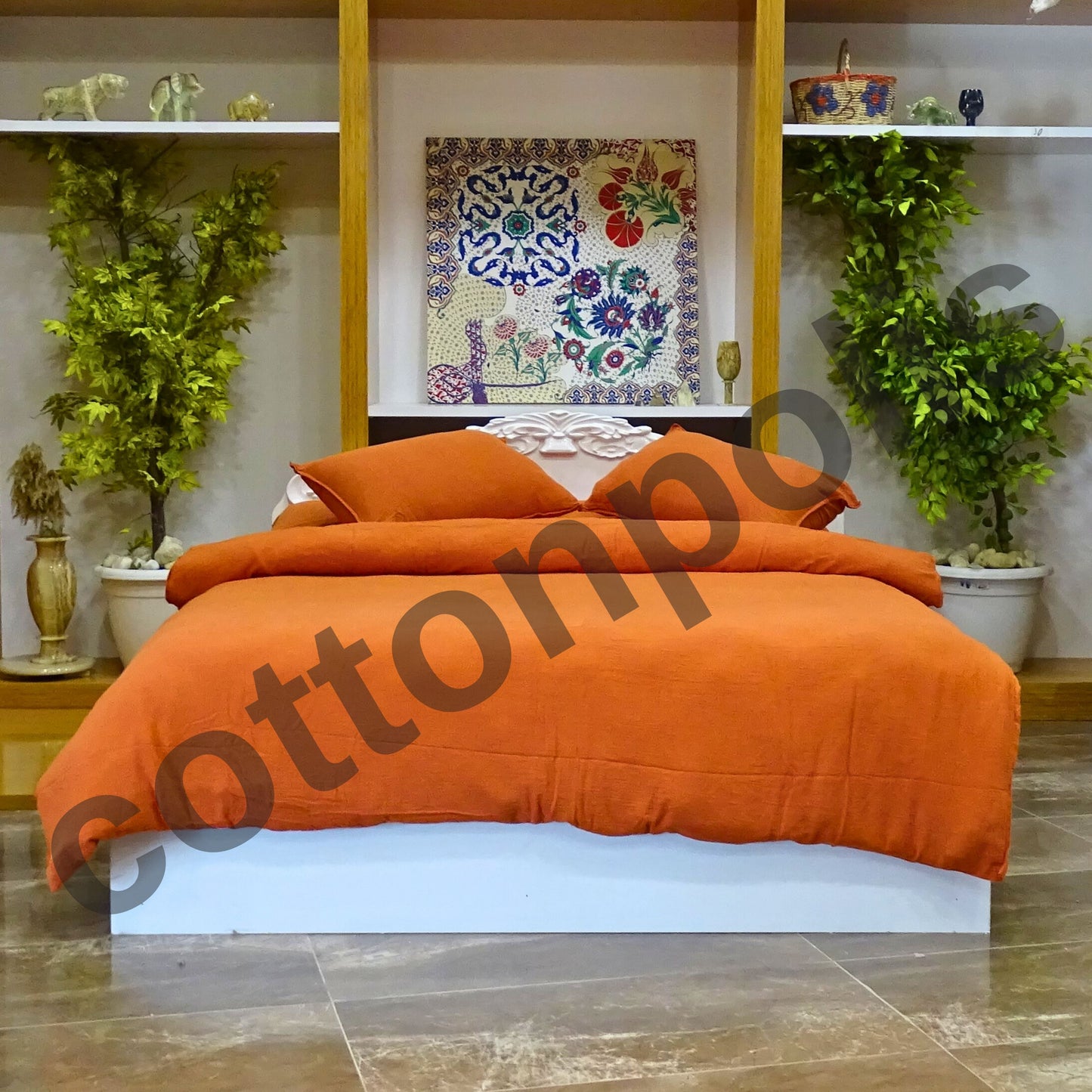 Wholesale Muslin Solid Color Duvet Cover and Sets, Organic 100% Turkish Cotton Bedding Sets by Cottonpolis