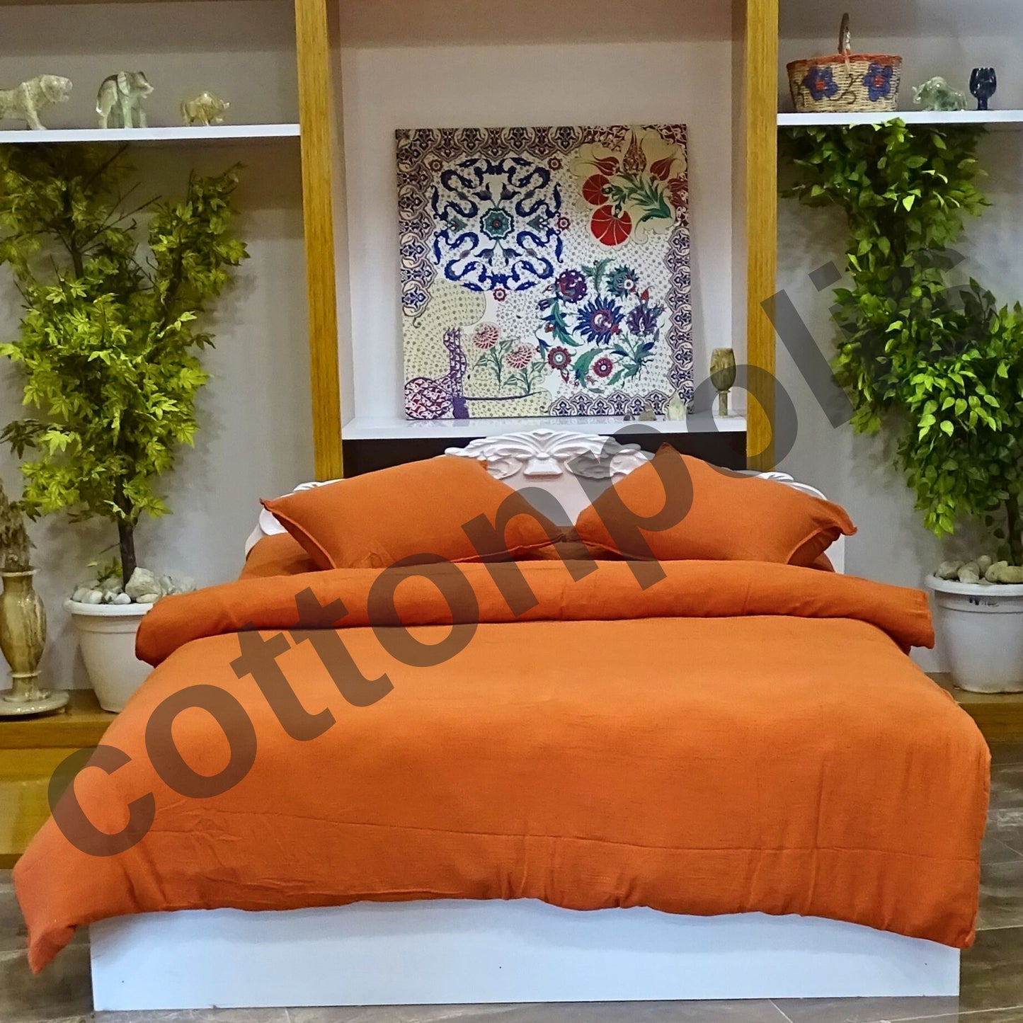 Wholesale Muslin Solid Color Duvet Cover and Sets, Organic 100% Turkish Cotton Bedding Sets by Cottonpolis