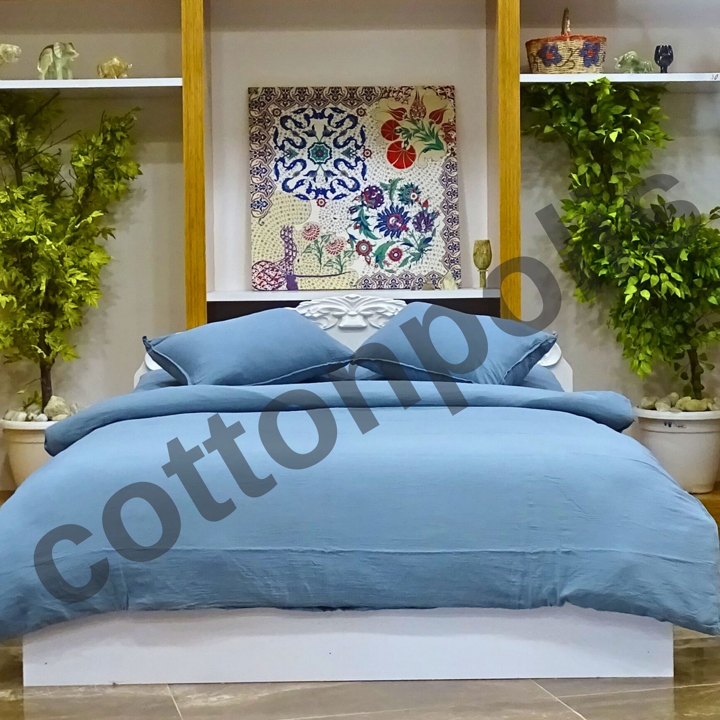 Wholesale Muslin Solid Color Duvet Cover and Sets, Organic 100% Turkish Cotton Bedding Sets by Cottonpolis