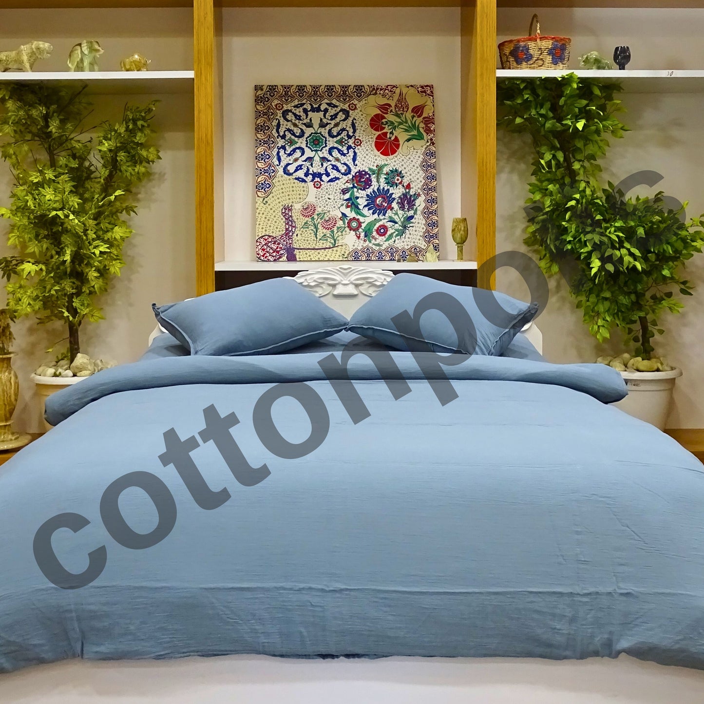 Wholesale Muslin Solid Color Duvet Cover and Sets, Organic 100% Turkish Cotton Bedding Sets by Cottonpolis