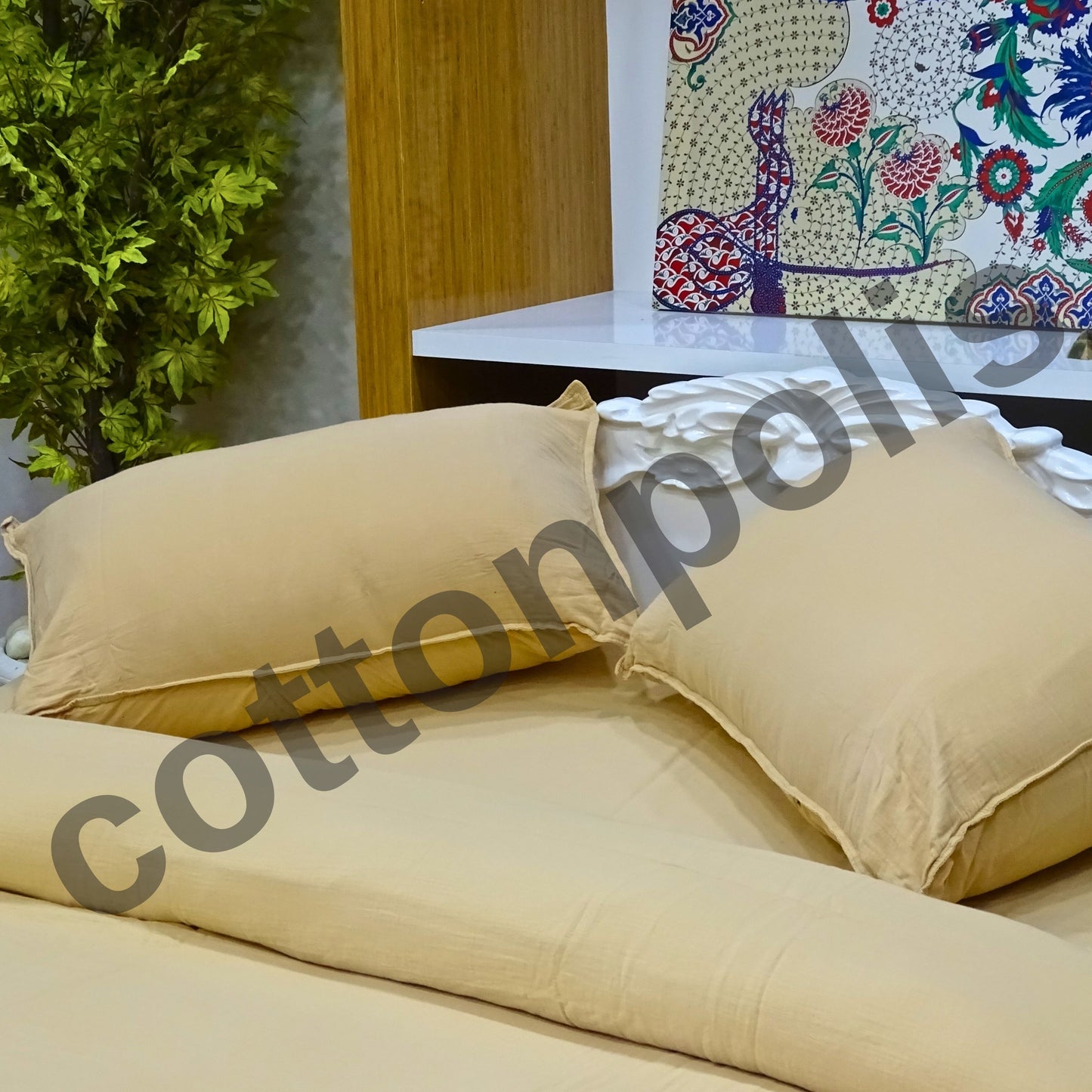 Wholesale Muslin Solid Color Duvet Cover and Sets, Organic 100% Turkish Cotton Bedding Sets by Cottonpolis