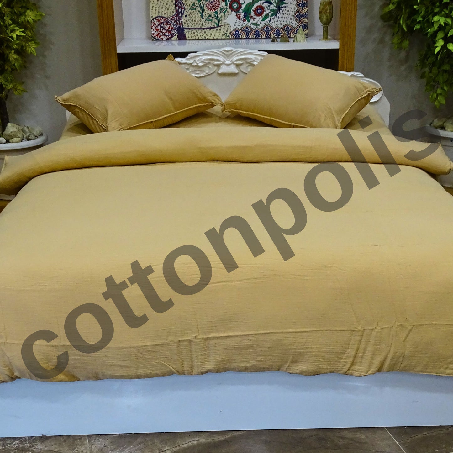 Wholesale Muslin Solid Color Duvet Cover and Sets, Organic 100% Turkish Cotton Bedding Sets by Cottonpolis