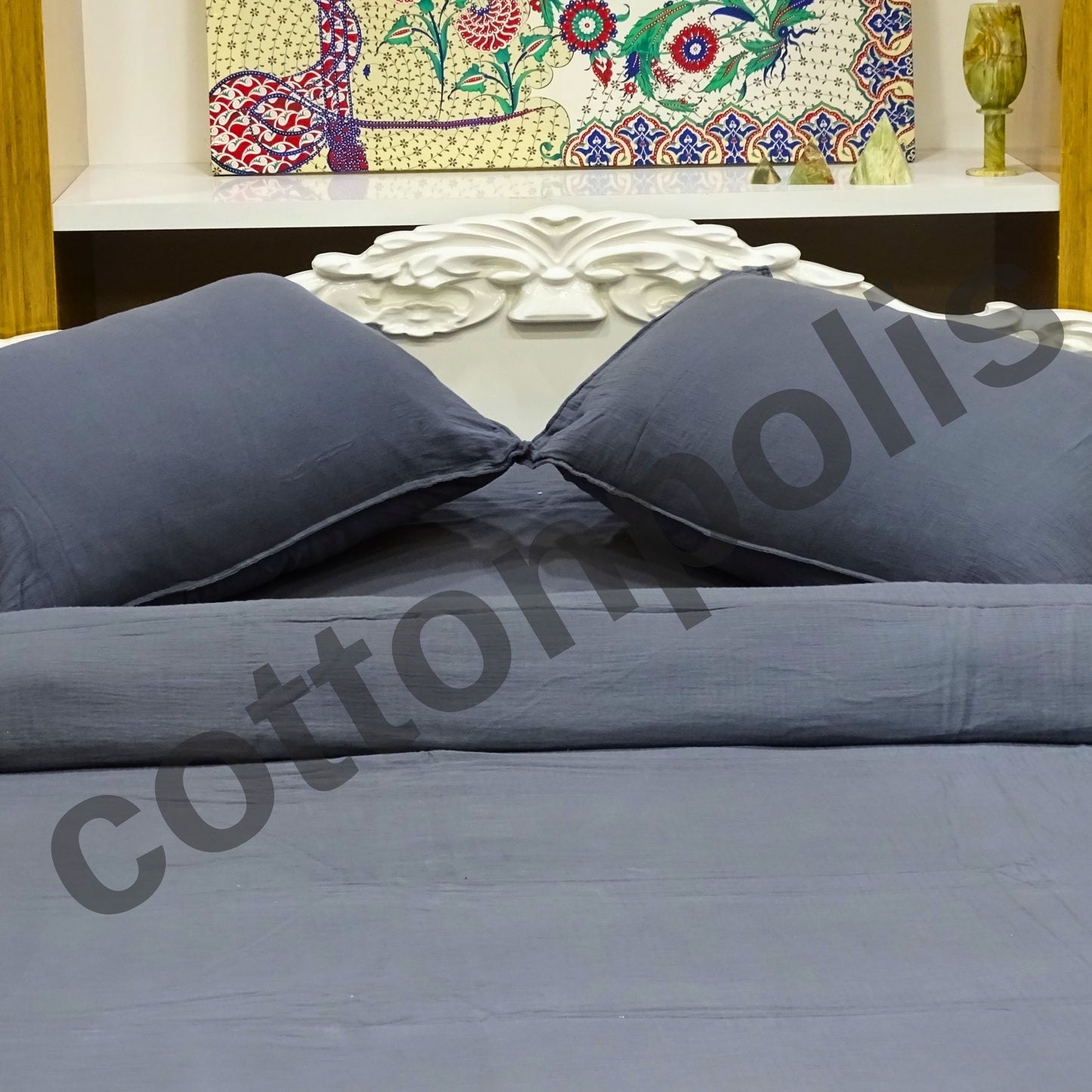 Wholesale Muslin Solid Color Duvet Cover and Sets, Organic 100% Turkish Cotton Bedding Sets by Cottonpolis