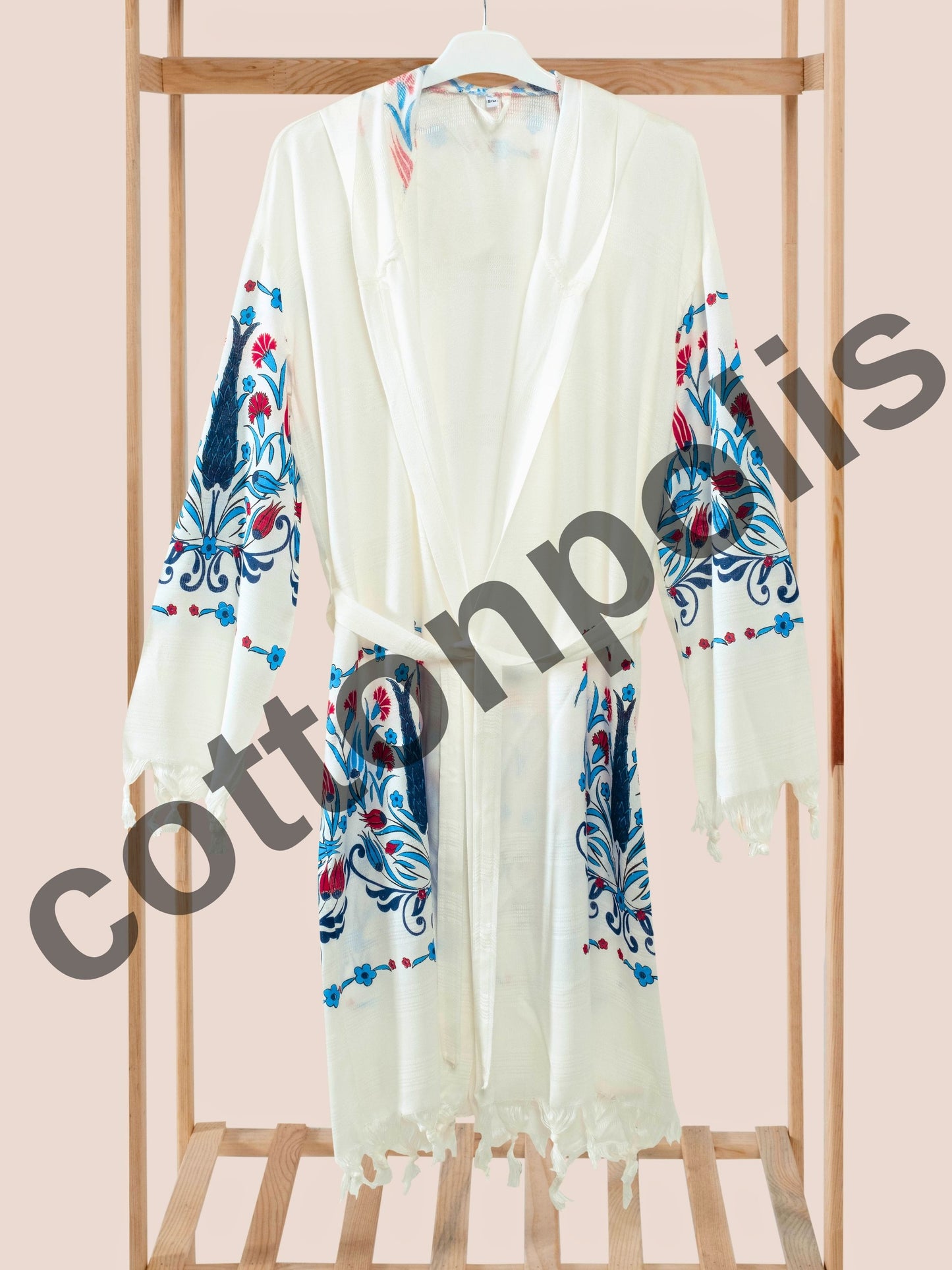 Wholesale Printed Bamboo Muslin Robe and Beach Dress with Hooded Wide Range of Patterns Available by Cottonpolis
