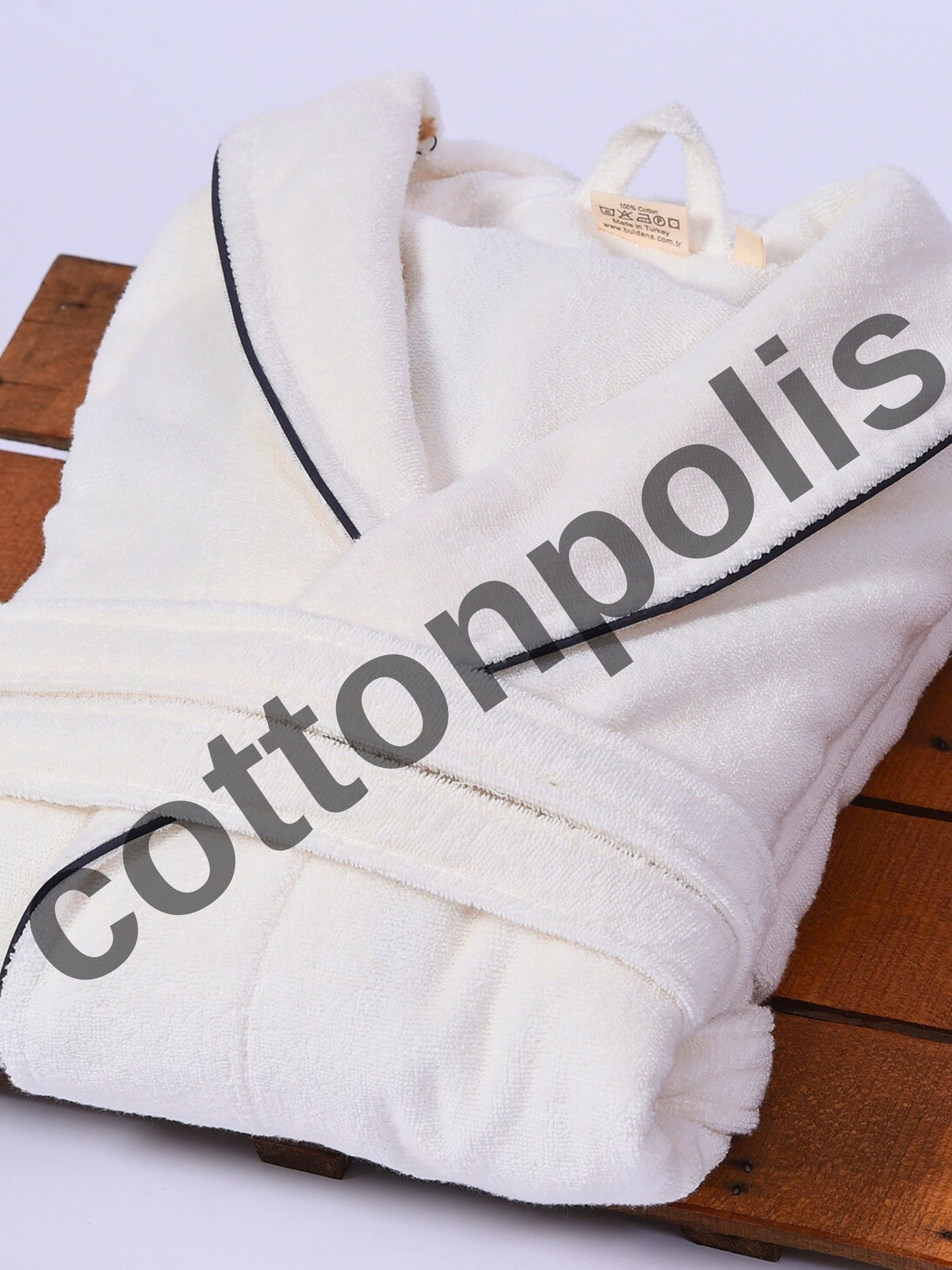 Wholesale Terry Cloth Robes Velvet Solid Color, Luxury Shawl Collar Bathrobes by Cottonpolis
