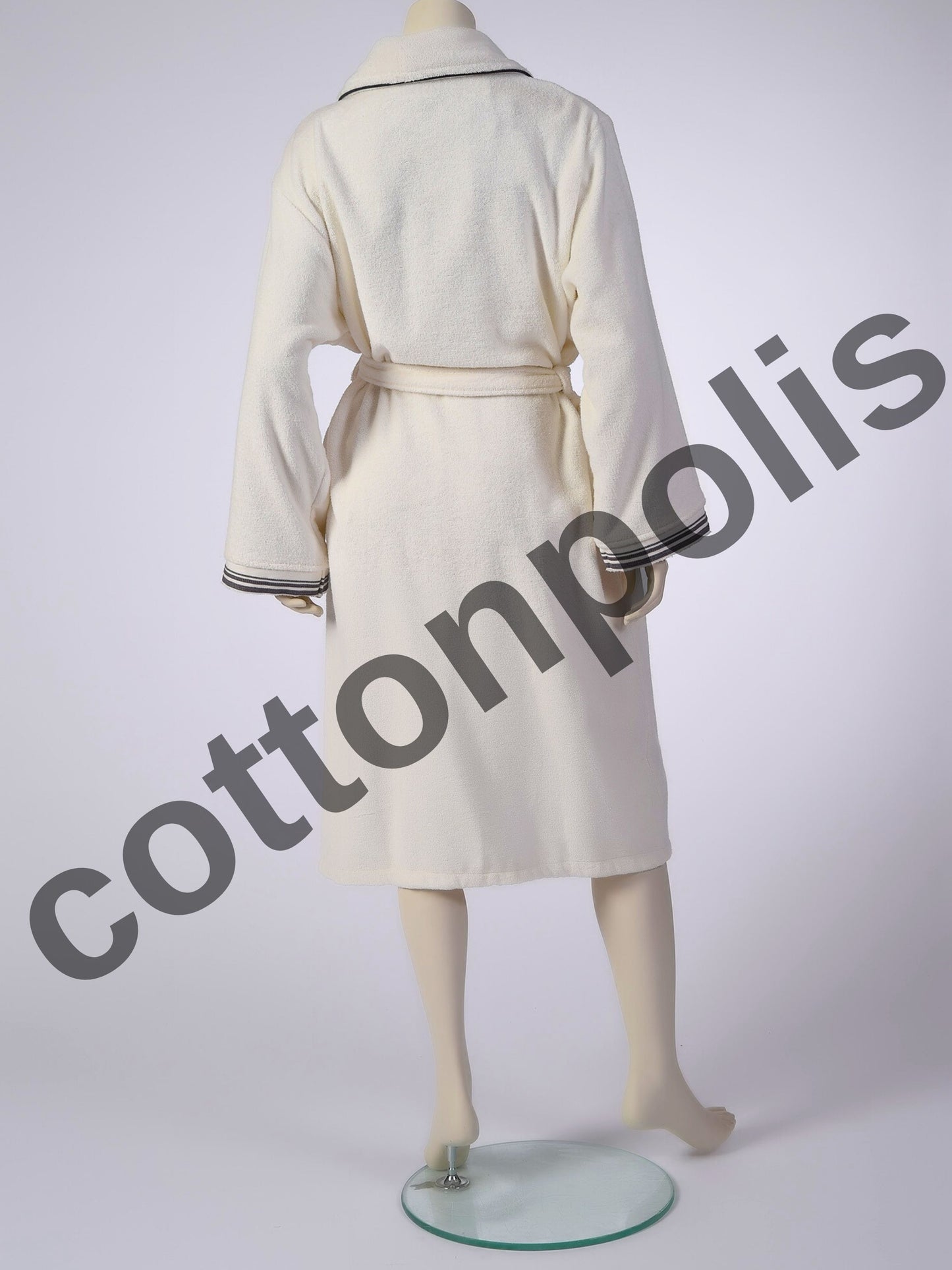 Wholesale Terry Cloth Robes Velvet Solid Color, Luxury Shawl Collar Bathrobes by Cottonpolis