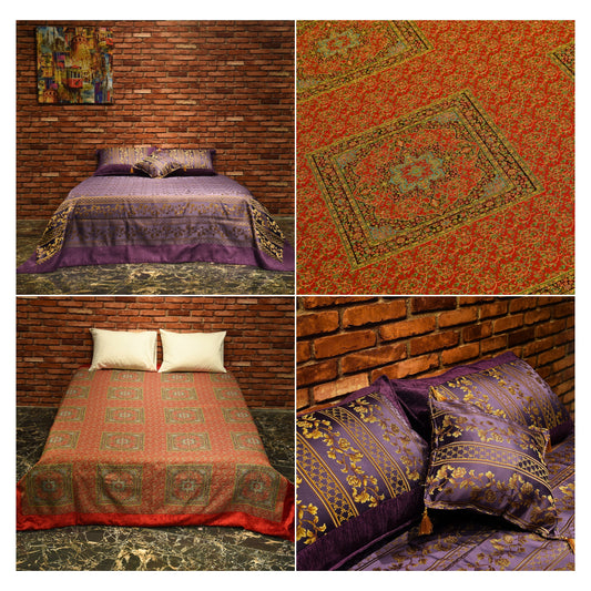 Wholesale Luxury Satin Bedspreads and Sets, 100% Cotton Traditional Design Turkish Blankets by Cottonpolis