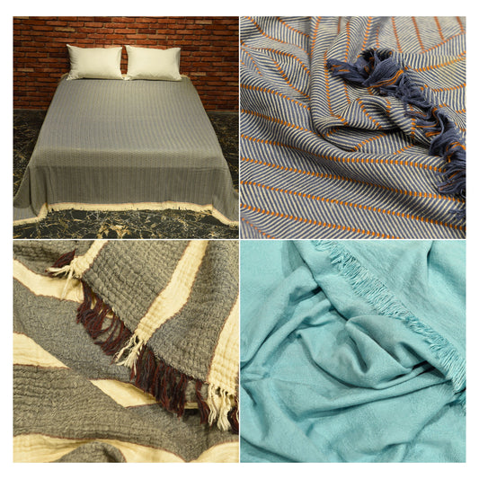 Wholesale Premium Series Turkish Blankets, Pure Organic 100% Turkish Cotton Bed Throw Bedspread by Cottonpolis