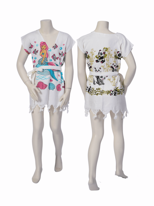 Wholesale Printed Bamboo Muslin Beach Dress and Pareo for Kids and Toddlers by Cottonpolis