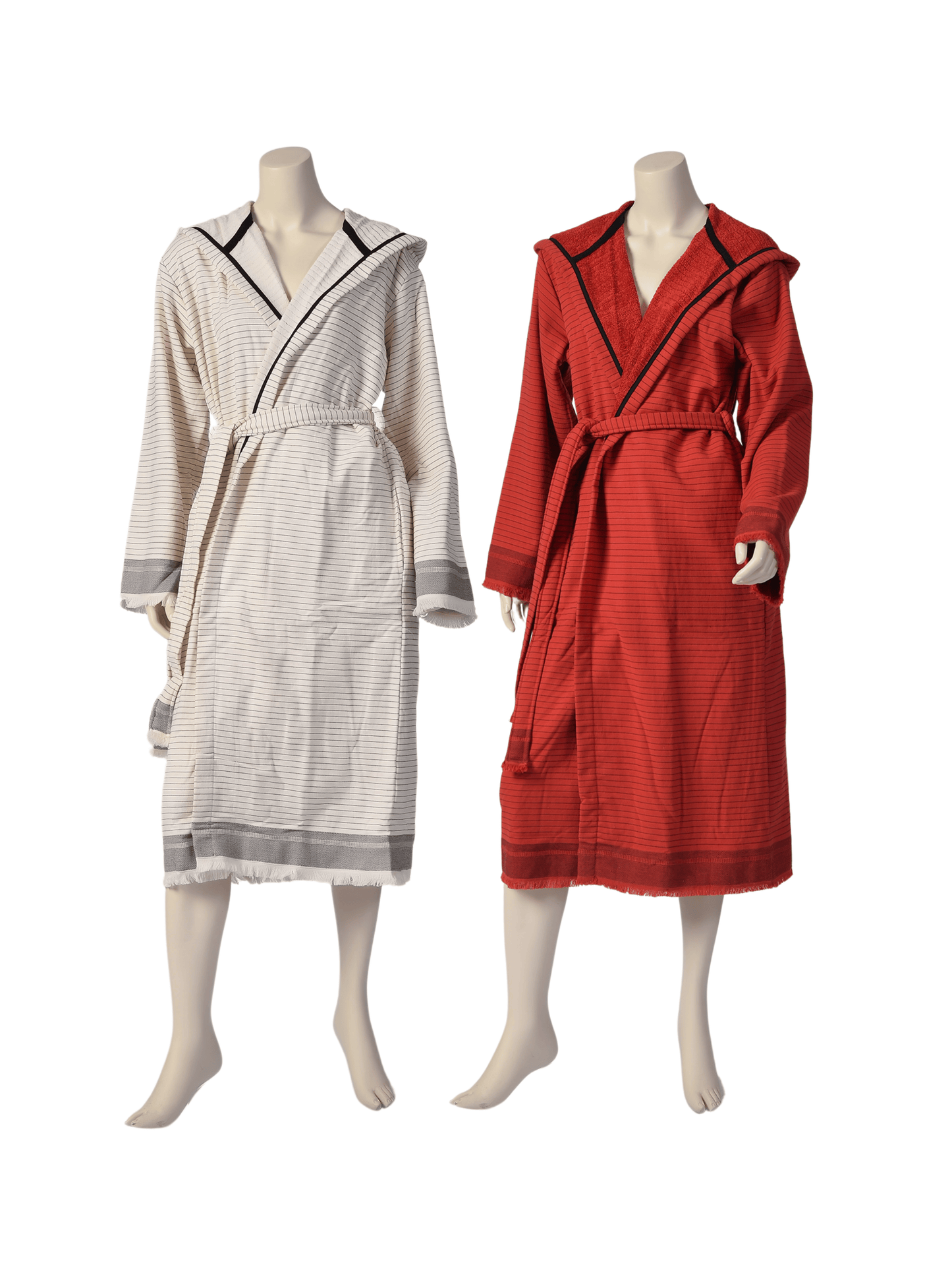 Wholesale Terry Cloth Velvet Robes with Hooded Striped, Luxury 100% Turkish Cotton Bathrobes by Cottonpolis