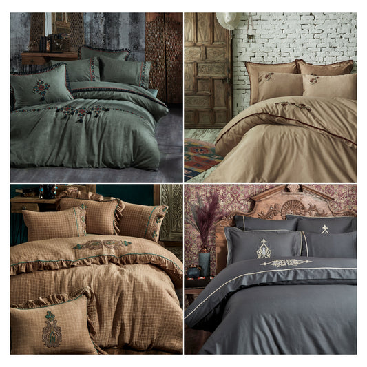 Wholesale 1000 TC Series Duvet Covers & Sets Lace Design, Organic 100% Turkish Cotton Bedding Sets by Cottonpolis