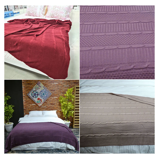 Wholesale Knitting Bedspread 100% Turkish Cotton Turkish Blankets by Cottonpolis