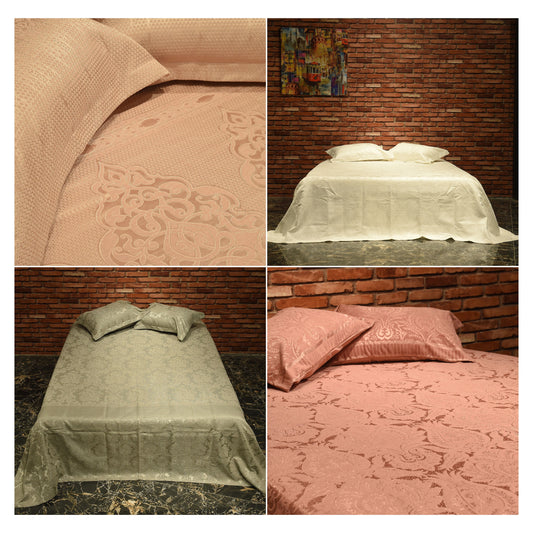 Wholesale Satin Jacquard Bedspreads and Sets Turkish Cotton Blankets by Cottonpolis