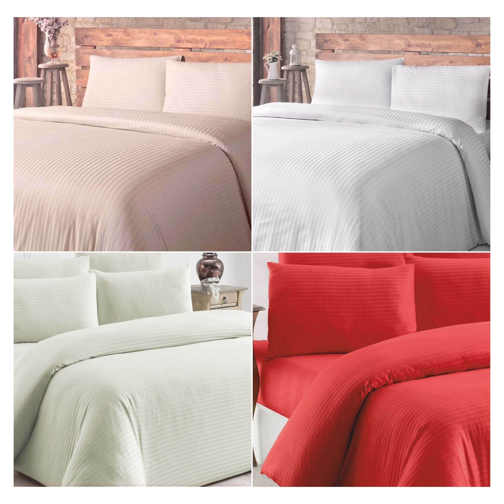Wholesale Satin Striped Duvet Cover and Sets, Organic 100% Turkish Cotton Bedding Sets by Cottonpolis