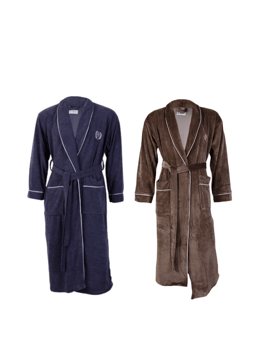 Wholesale Terry Cloth Velvet Housecoats for Mens, 100% Turkish Cotton Shawl Collar Robes by Cottonpolis