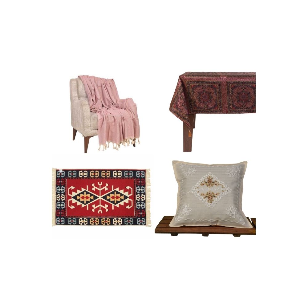 Transform any space with the beauty and quality of Wholesale Turkish Home Decor from Cottonpolis. As a leading Turkish textile manufacturer, we offer an extensive collection of premium home décor items, including luxurious bathroom mats, stylish slipcovers, elegant tablecloths, authentic Turkish kilim rugs, and much more. Our products are crafted with the finest materials and traditional techniques, adding a touch of Turkish elegance and sophistication to any home.