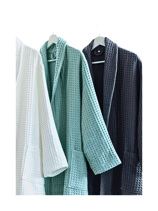 Wholesale Waffle Robes Shawl Collar 100% Turkish Cotton Waffle Bathrobes by Cottonpolis