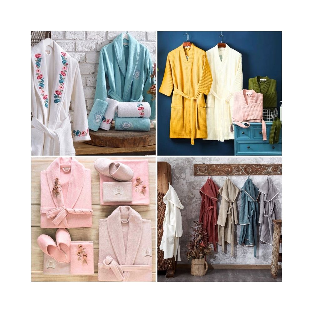 Upgrade your apparel offerings with the comfort and luxury of Cottonpolis' wholesale bathrobes and robes. As a leading Turkish textile manufacturer, we offer a diverse collection of high-quality robes and bathrobes crafted from premium Turkish cotton, linen, and waffle weaves. Our robes are perfect for hotels, spas, and retailers seeking to provide their customers with a touch of elegance and comfort.