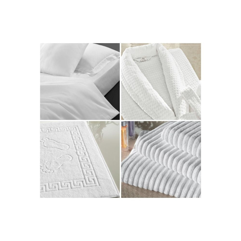 Upgrade your hotel linen with Cottonpolis' wholesale hotel textile collection. As a leading Turkish textile manufacturer, we offer a wide range of high-quality hotel towels, hotel bathrobes, hotel bed sheets, and more, all designed to enhance your guests' comfort and elevate your hotel's image. Our products are crafted with the finest Turkish cotton, renowned for its softness, durability, and absorbency.