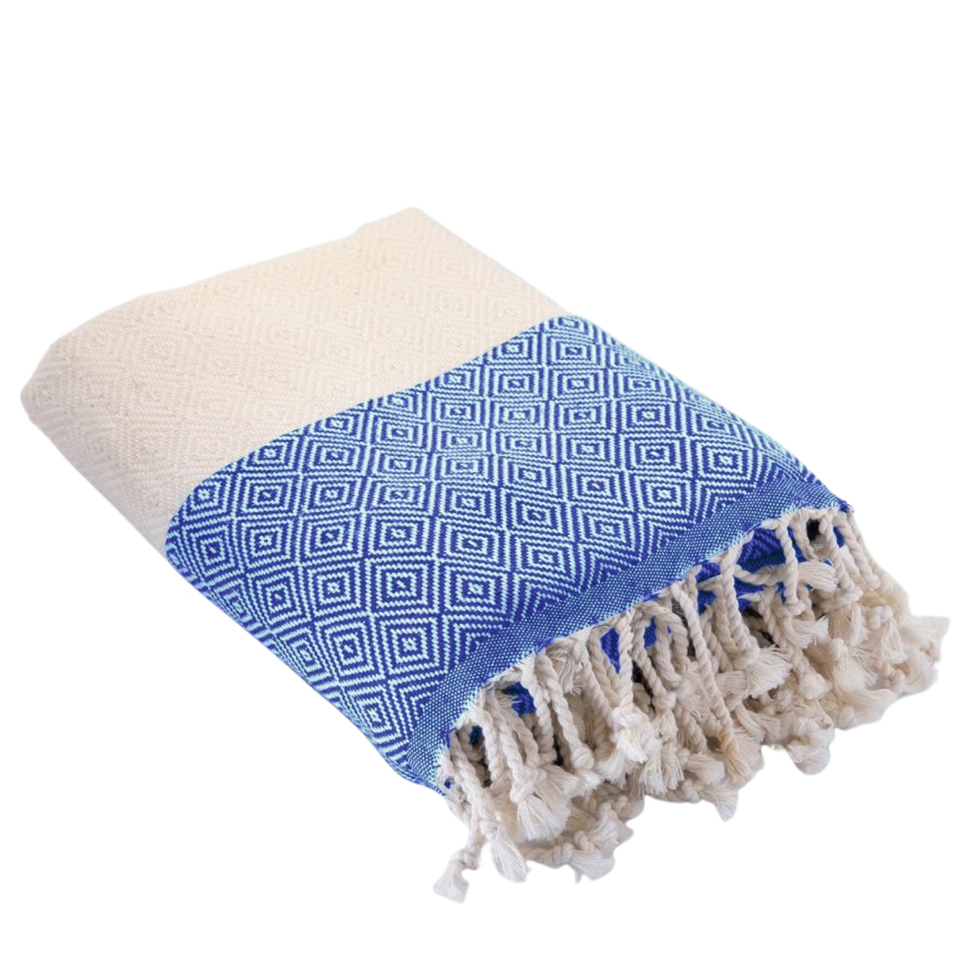 Diamond Turkish Towels Peshtemal, Bulk Pack of 10, Blue-2