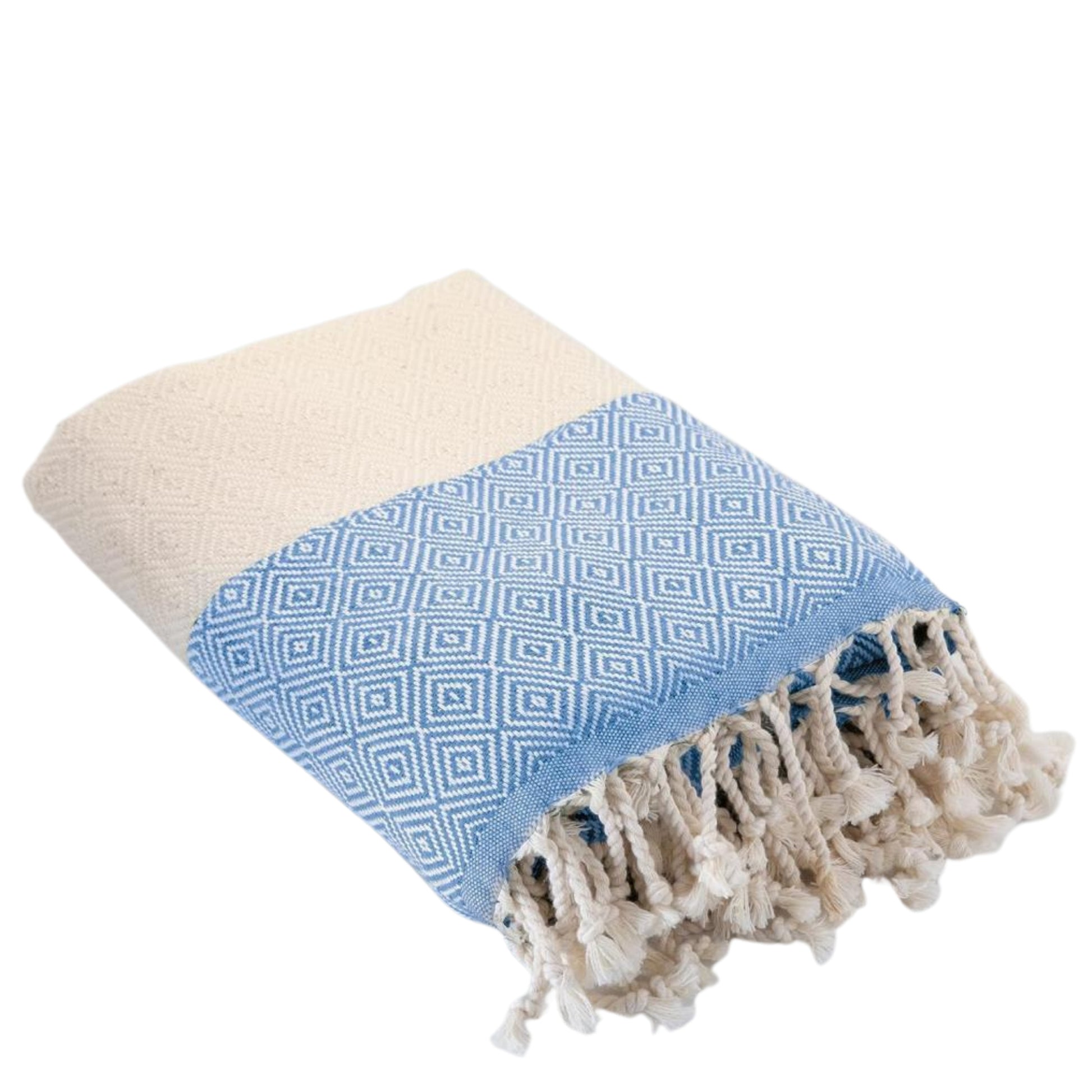 Diamond Turkish Towels Peshtemal, Bulk Pack of 10, Light Blue-2