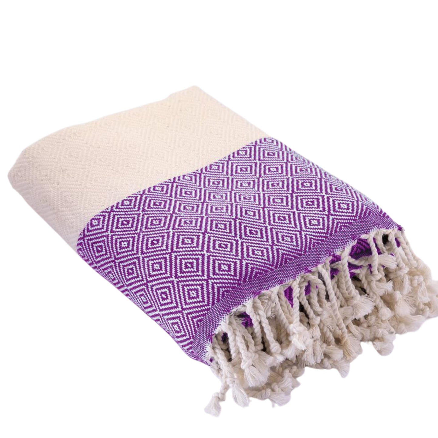 Diamond Turkish Towels Peshtemal, Bulk Pack of 10, Purple-2