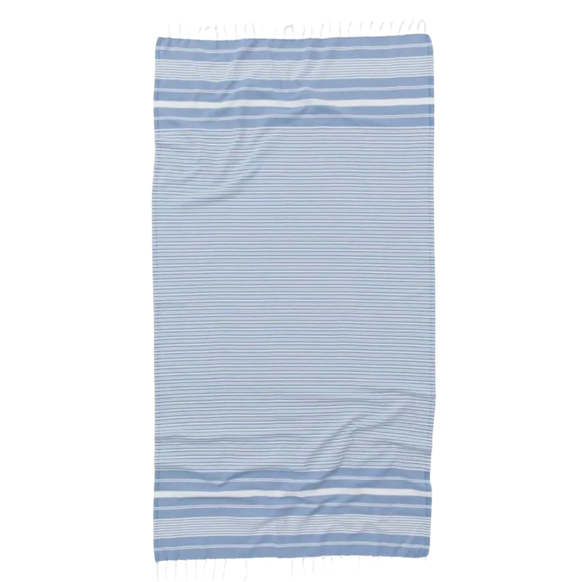 Maryon Striped Turkish Beach Towels, Bulk Pack of 10, Light Blue-3