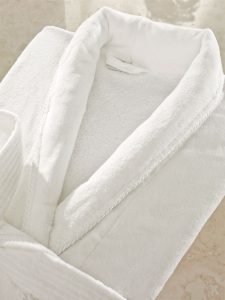 Poseidon 400 Gsm Velvet Bathrobe - Wholesale Hotel Robes White - Cottonpolis