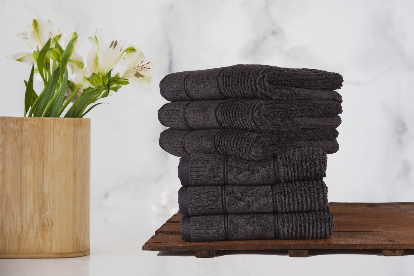 Turkish Towels Black Striped, 600 Gsm, Wholesale by Cottonpolis-46