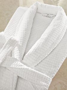 Waffle 400 Gsm Terry Velvet Bathrobe - Wholesale Hotel Robes - by Cottonpolis