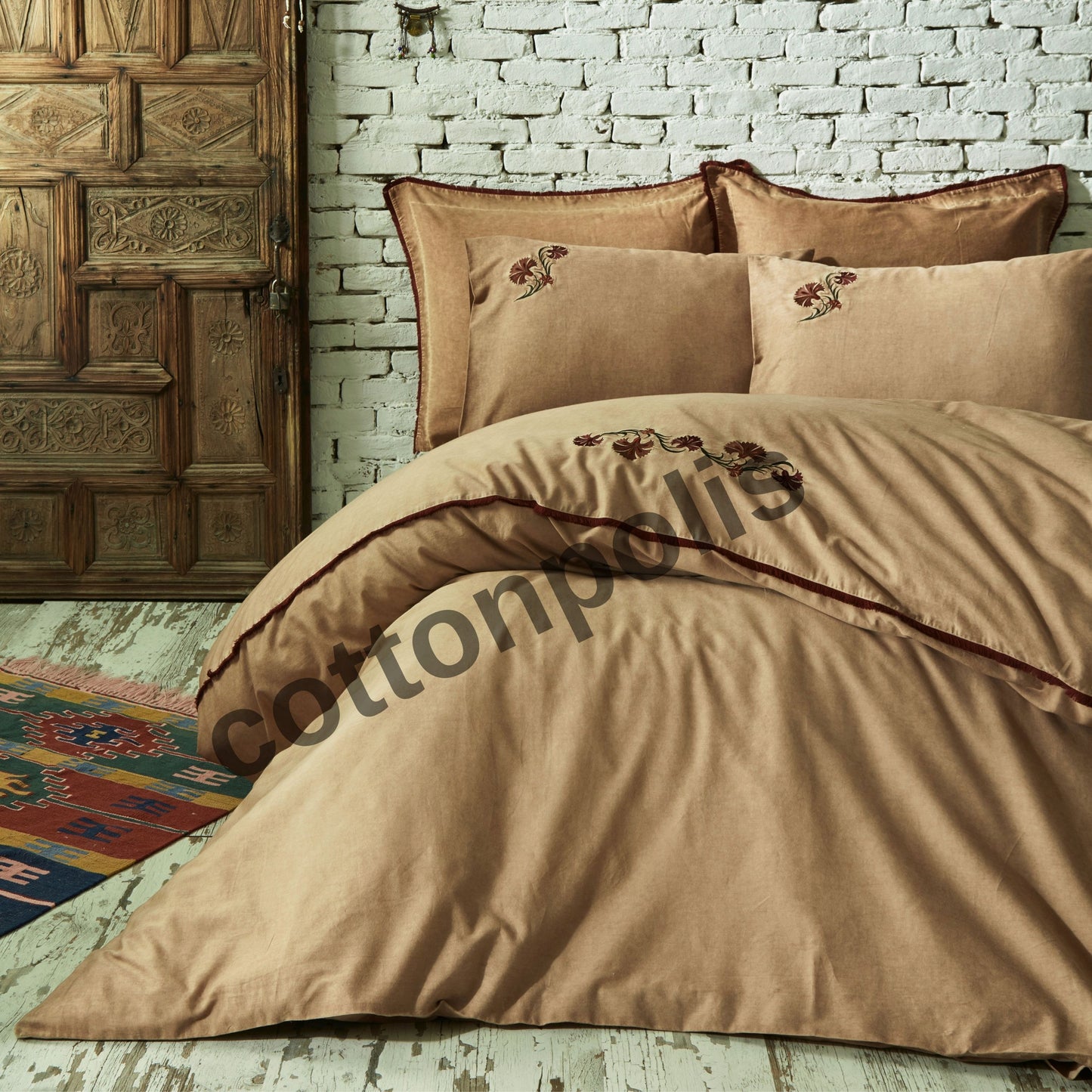 Wholesale 1000 TC Series Duvet Covers & Sets Lace Design, Organic 100% Turkish Cotton Bedding Sets by Cottonpolis