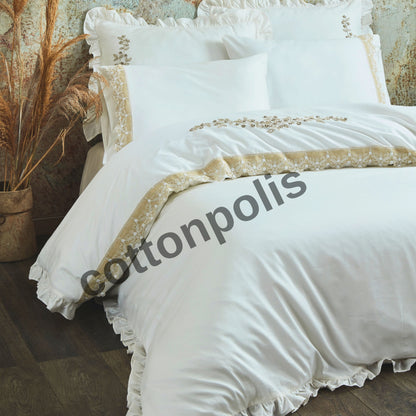 Wholesale 1000 TC Series Duvet Covers & Sets Lace Design, Organic 100% Turkish Cotton Bedding Sets by Cottonpolis