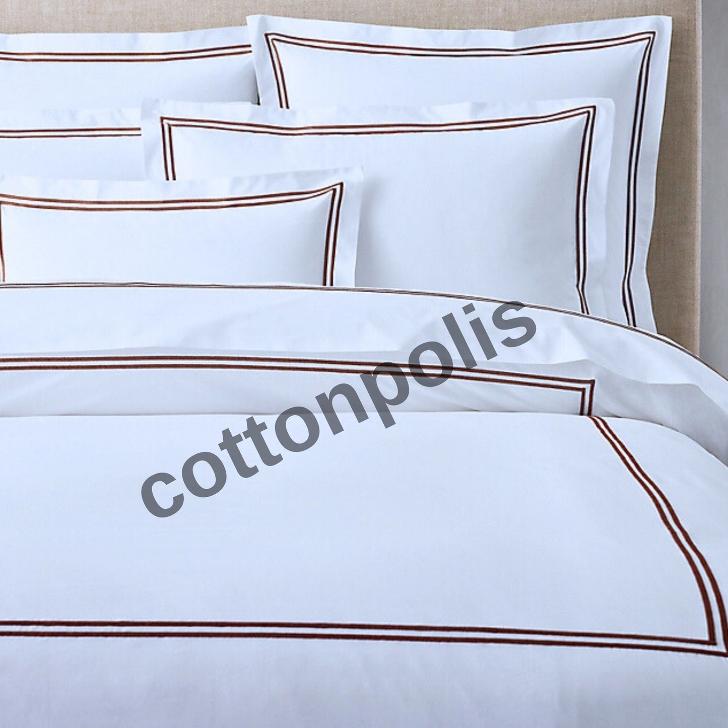 Wholesale 1000 TC Series Duvet Covers & Sets Striped Design, Organic 100% Turkish Cotton Bedding Sets by Cottonpolis