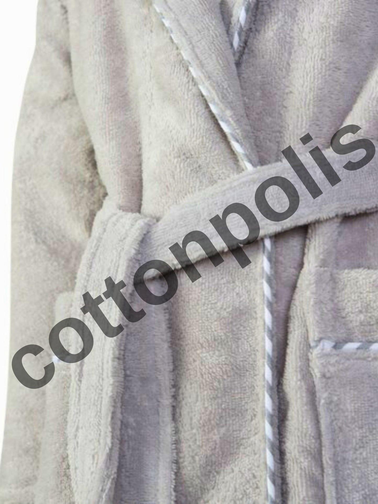 Wholesale Cheap Velvet Terry Cloth Robes with Hooded 100% Turkish Cotton Bathrobes by Cottonpolis