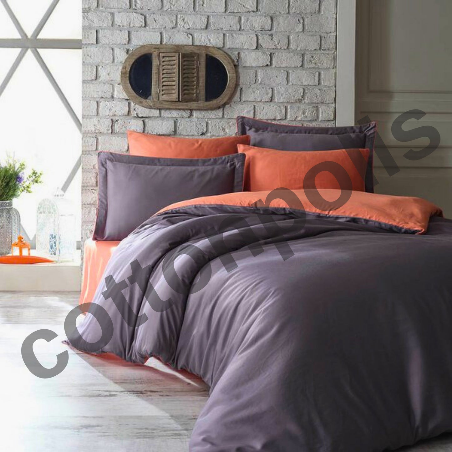 Wholesale Double-Sided Duvet Cover and Sets, Organic 100% Turkish Cotton Bedding Sets by Cottonpolis