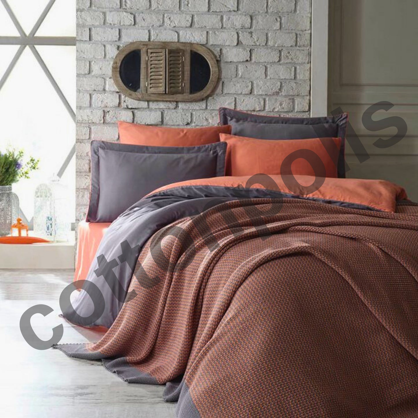 Wholesale Double-Sided Duvet Cover and Sets, Organic 100% Turkish Cotton Bedding Sets by Cottonpolis