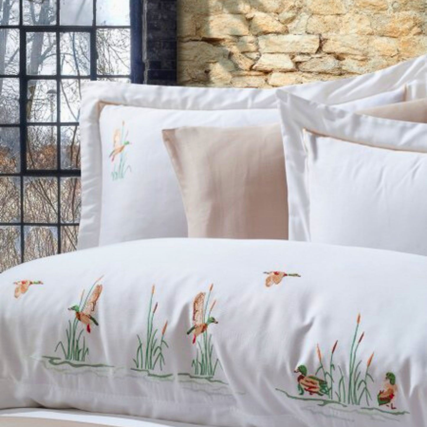 Wholesale Embroidered Series Duvet Cover and Sets Luxury, Organic 100% Turkish Cotton Bedding Sets by Cottonpolis