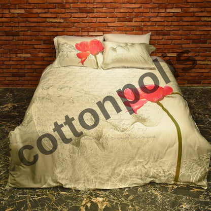 Wholesale Flowering Patterned Duvet Cover and Sets Premium Series, 100% Turkish Cotton Bedding Sets by Cottonpolis