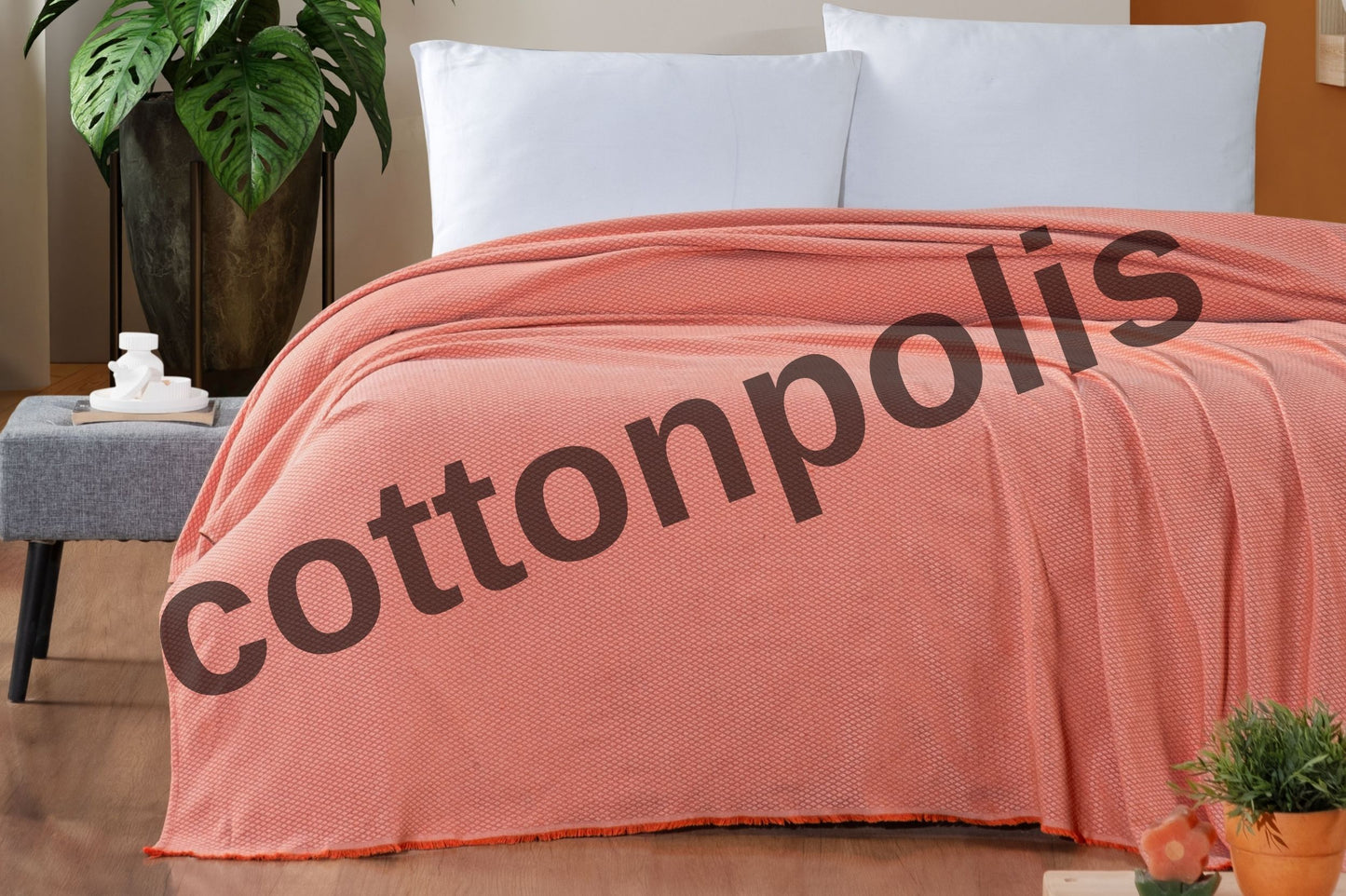 Wholesale Hasır Bedspread 100% Turkish Cotton Turkish Blankets by Cottonpolis